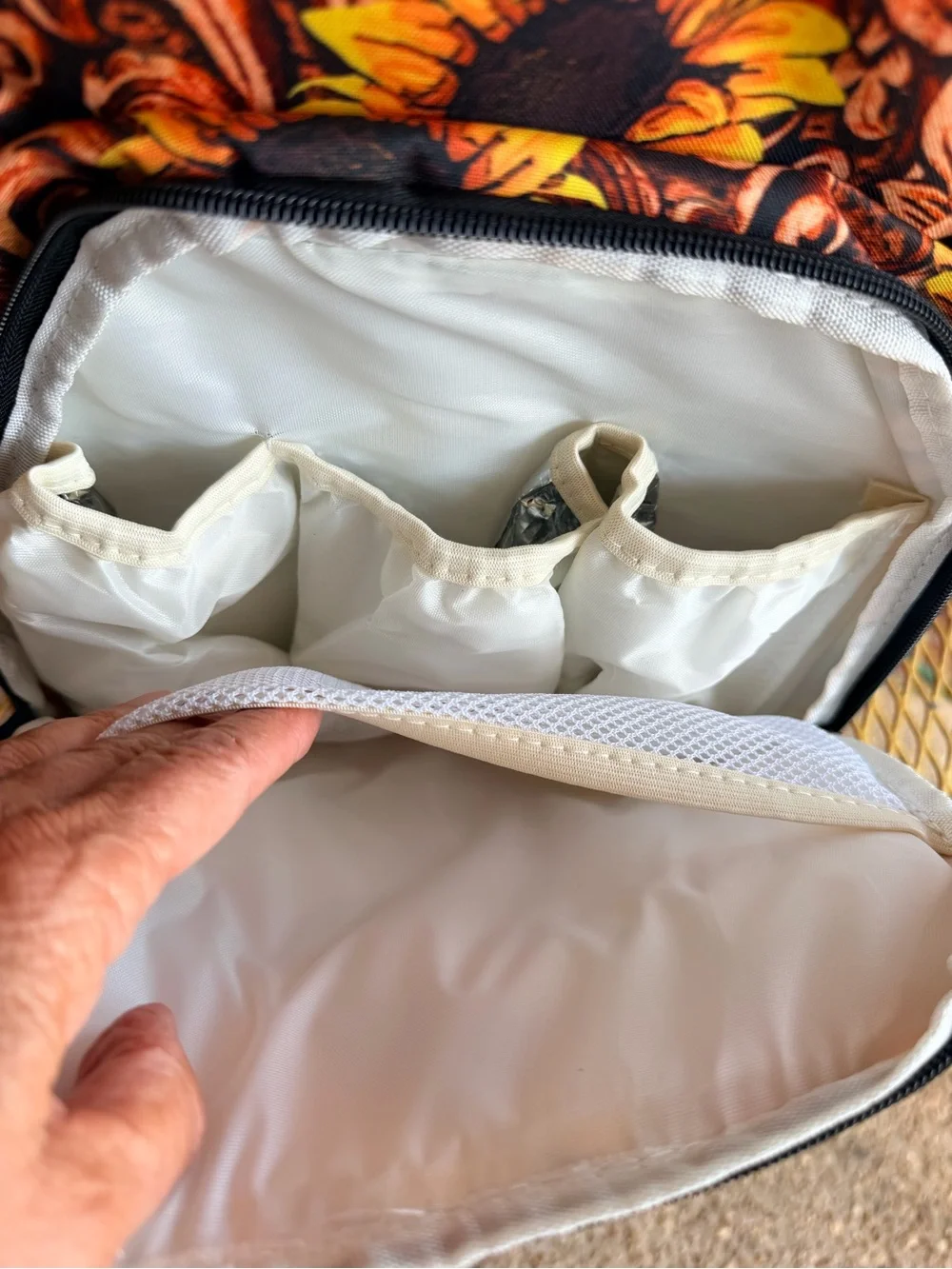 NWT Baby Backpack Diaper Bag with Sunflowers
